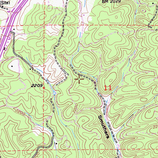 Topographic Map of Waste Water Storage 2022 Dam, CA