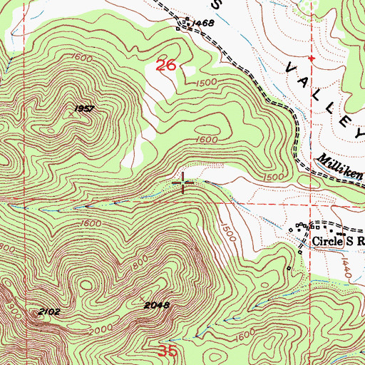 Topographic Map of Circle S 2417 Dam, CA