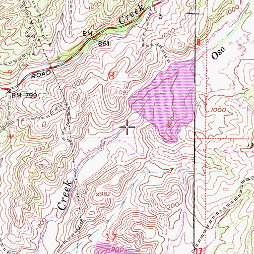 Topographic Map of Oso Creek Dam, CA