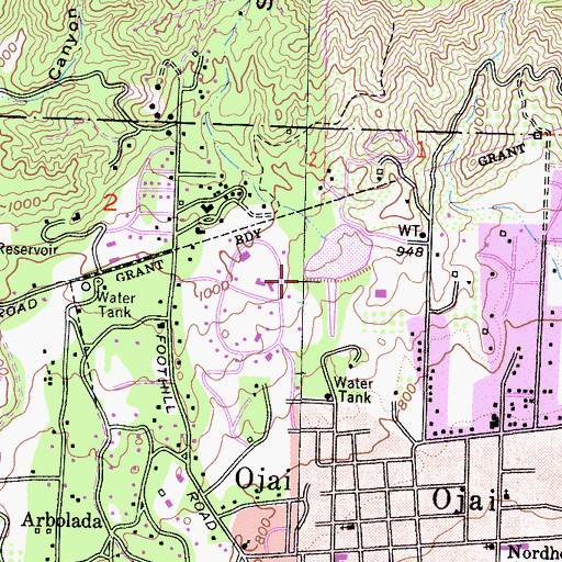 Topographic Map of Stewart Canyon Debris Dam, CA