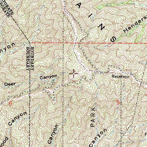 Topographic Map of Childs Canyon Debris Dam, CA