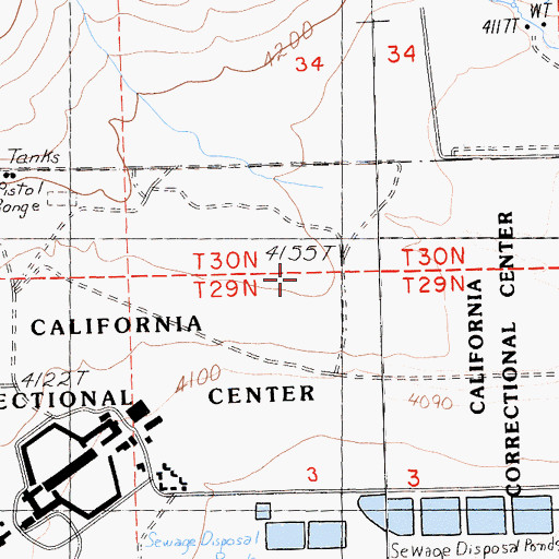 Topographic Map of Calif Cons Center 1-074 Dam, CA