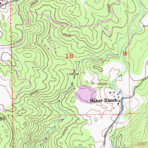 Topographic Map of Grinding Rock 2018 Dam, CA