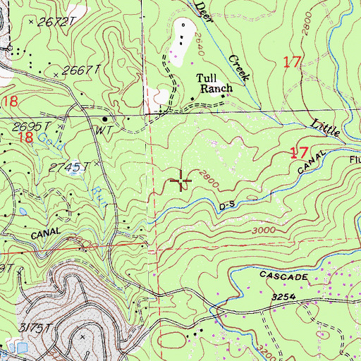 Topographic Map of Nevada City Raw Water 2026 Dam, CA