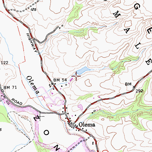 Topographic Map of Rogers Dam, CA