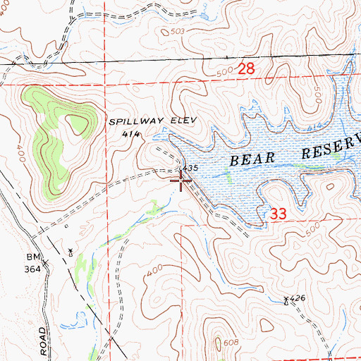 Topographic Map of Bear Dam, CA