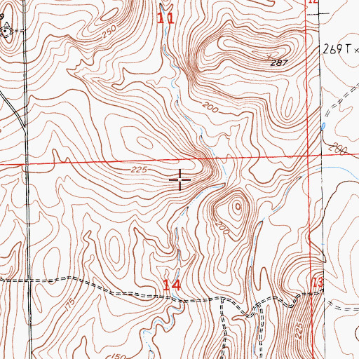 Topographic Map of Blackwelder Lake, CA