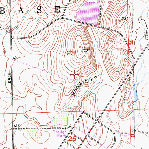 Topographic Map of Lower Blackwelder Dam, CA