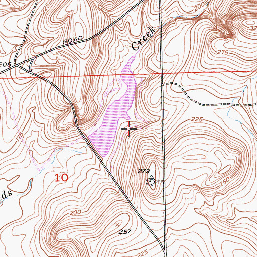 Topographic Map of Miller Dam, CA