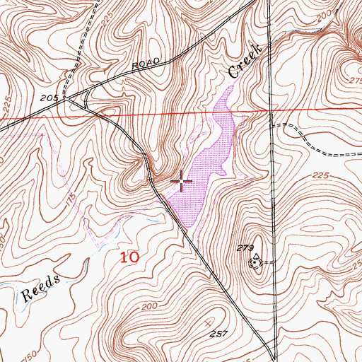 Topographic Map of Miller Lake, CA
