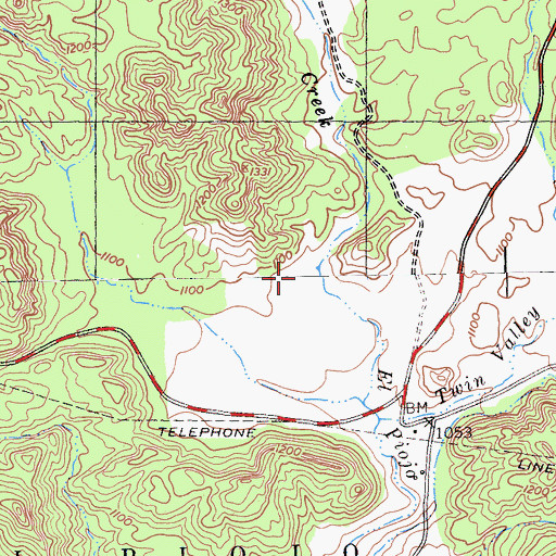 Topographic Map of El Piojo Reservoir Dam, CA
