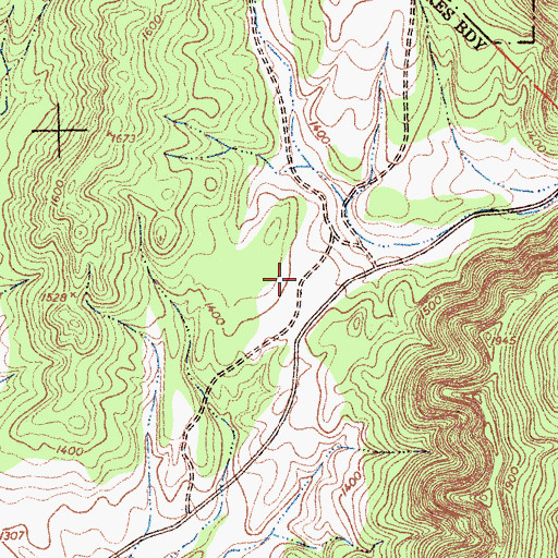 Topographic Map of Coleman Reservoir Dam, CA