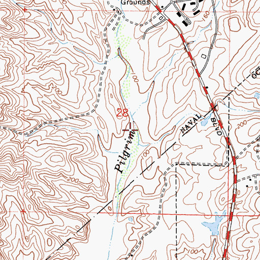 Topographic Map of Pilgrim Creek Dam, CA