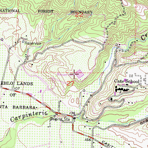 Topographic Map of Carpinteria Reservoir, CA