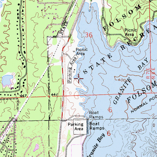 Topographic Map of Folsom Dikes 1,2 and 3 Dam, CA