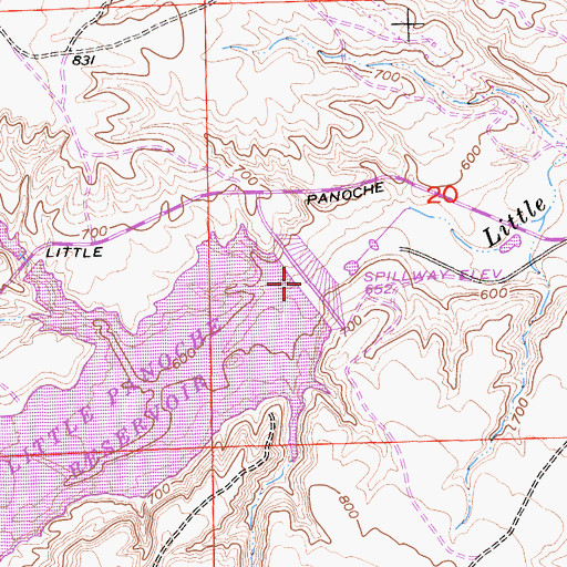 Topographic Map of Little Panoche Detention Dam, CA