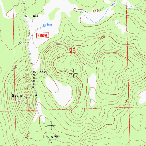 Topographic Map of McGinty Dam, CA