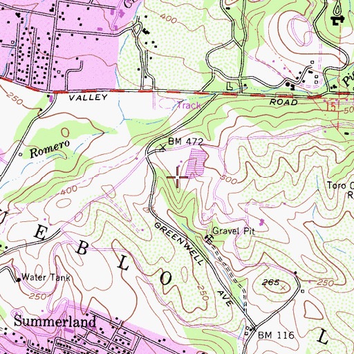 Topographic Map of Ortega Dam, CA