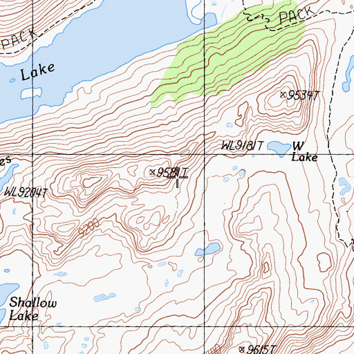 Topographic Map of Emigrant Lake Dam, CA