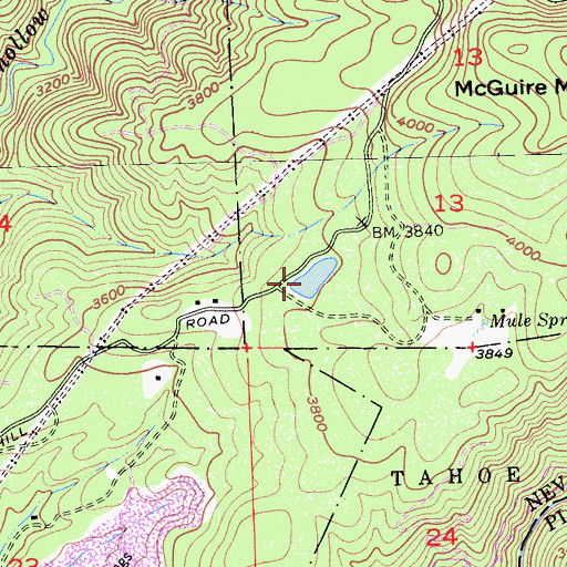 Topographic Map of Liberty Hill Reservoir, CA
