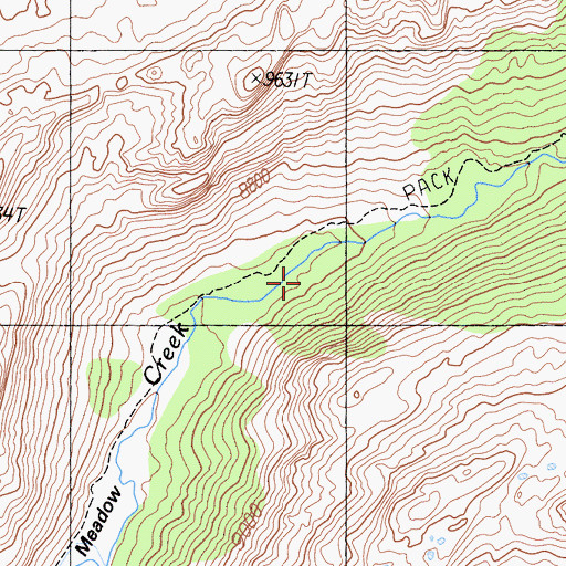 Topographic Map of Snowlake Dam, CA