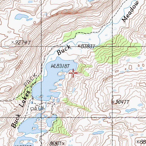 Topographic Map of Long Lake Dam, CA