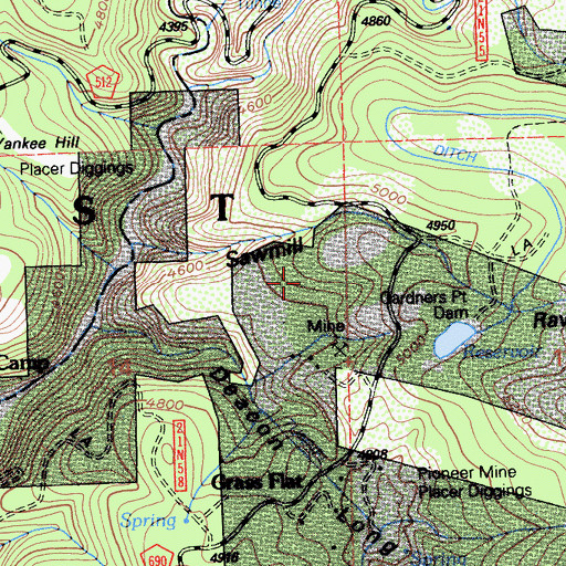 Topographic Map of Gardners Point Dam, CA