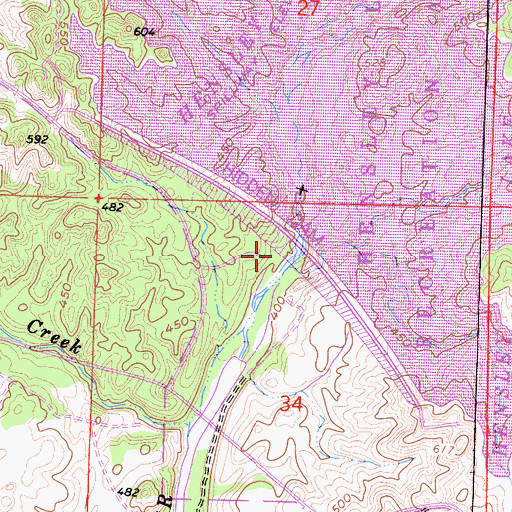 Topographic Map of Hidden Dam, CA