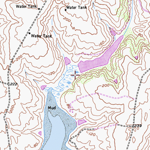 Topographic Map of Lower Estero Dam, CA