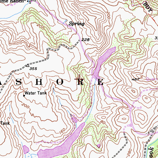 Topographic Map of Upper Estero Dam, CA