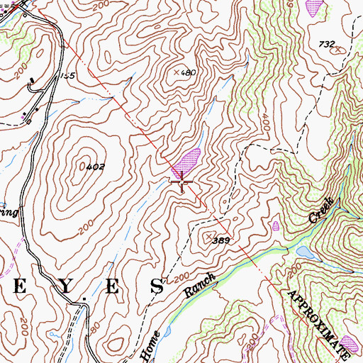 Topographic Map of Upper Murphy Dam, CA