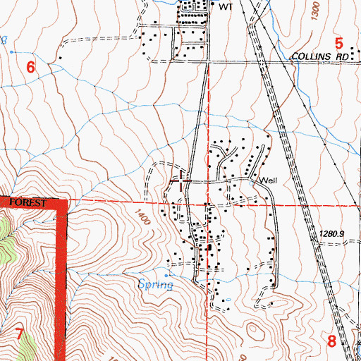 Topographic Map of Wilkerson Tract, CA