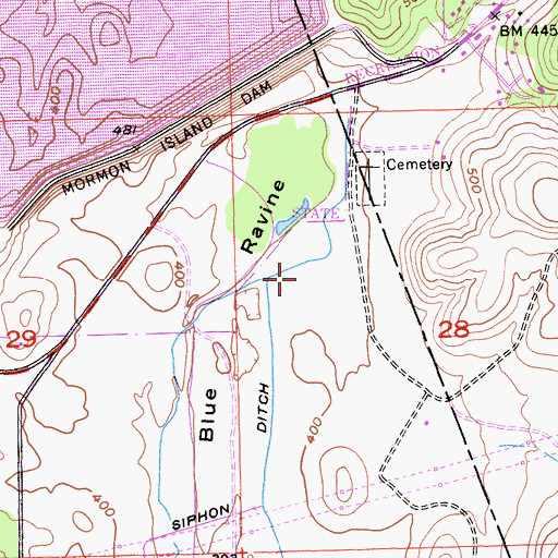 Topographic Map of KKSA-AM (Folsom), CA