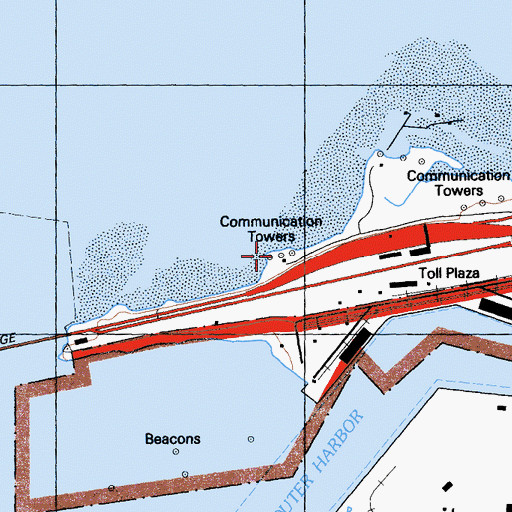 Topographic Map of KDIA-AM (Oakland), CA
