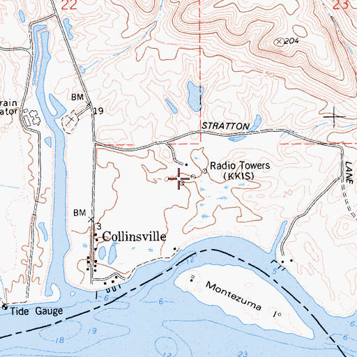 Topographic Map of KKIS-AM (Pittsburg), CA