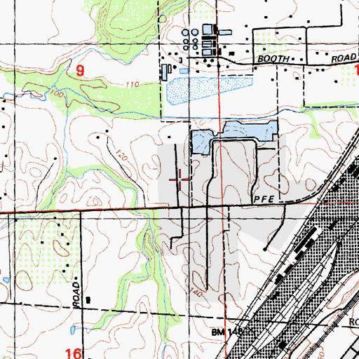 Topographic Map of KEBR-AM (Rocklin), CA