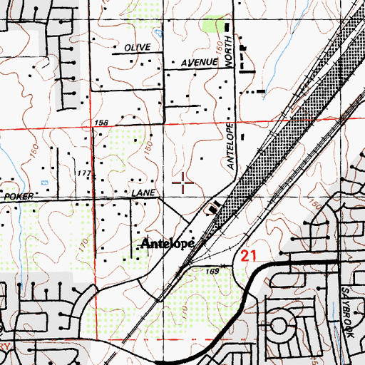 Topographic Map of KCTC-AM (Sacramento), CA