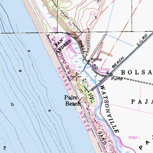 Topographic Map of KDON-AM (Salinas), CA
