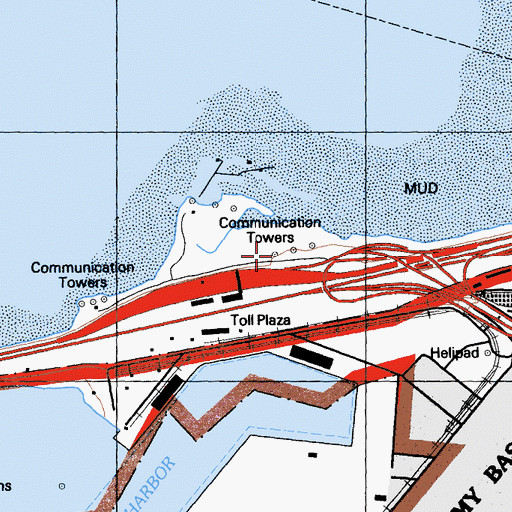 Topographic Map of KIQI-AM (San Francisco), CA
