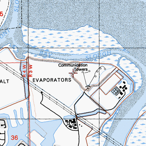 Topographic Map of KNBR-AM (San Francisco), CA