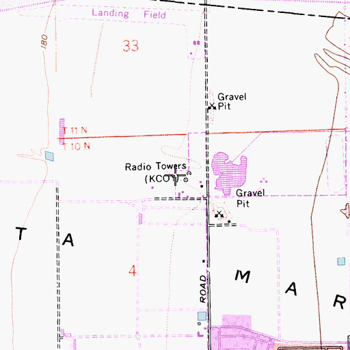 Topographic Map of KTAP-AM (Santa Maria), CA