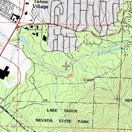 Topographic Map of KJRC-AM (South Lake Tahoe), CA