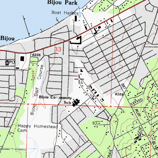 Topographic Map of KOWL-AM (South Lake Tahoe), CA