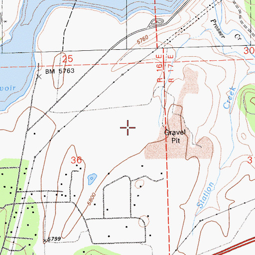 Topographic Map of KHTZ-AM (Truckee), CA