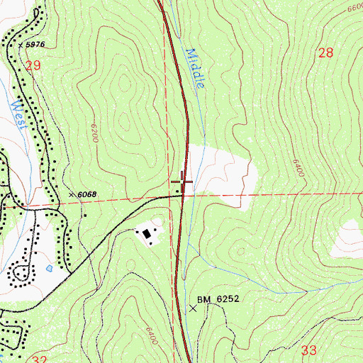 Topographic Map of KHTZ-AM (Truckee), CA
