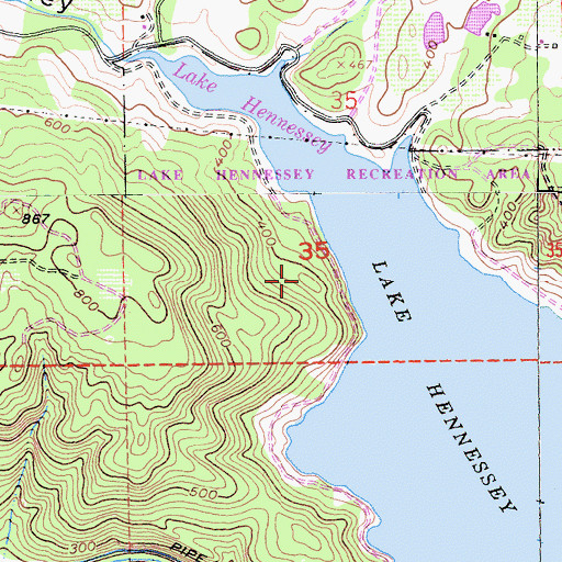 Topographic Map of KRKL-AM (Yountville), CA