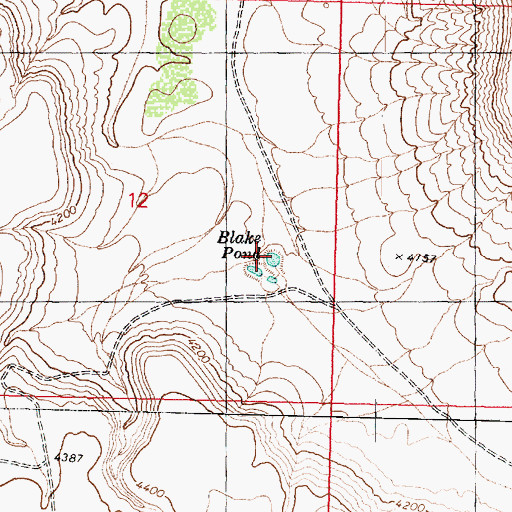 Topographic Map of Blake Pond, AZ