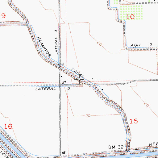 Topographic Map of KQVO-FM (Calexico), CA