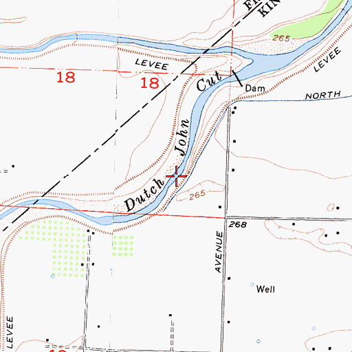 Topographic Map of KJET-FM (Kingsburg), CA