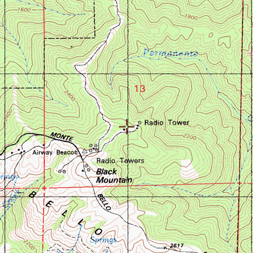 Topographic Map of KFJC-FM (Los Altos), CA